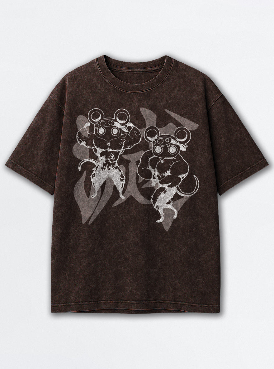 Tengen's Mice – Brown T-Shirt – mockup | Demon Slayer