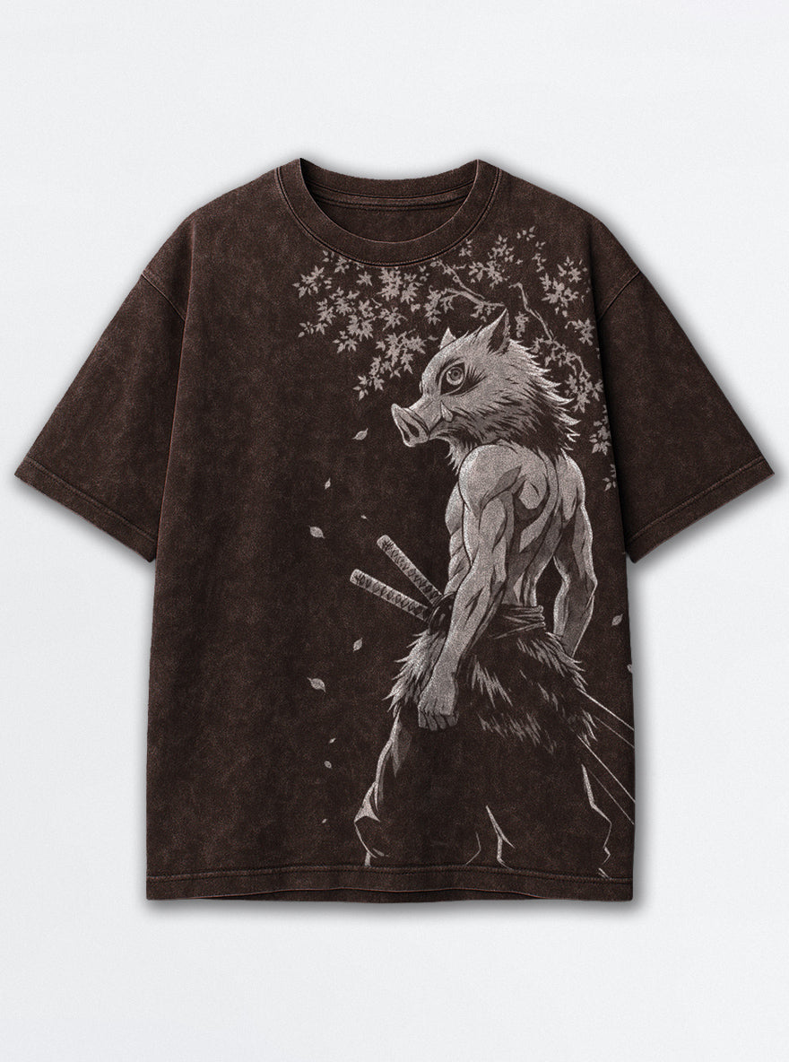 Wild Boar – Brown T-Shirt – mockup | Demon Slayer