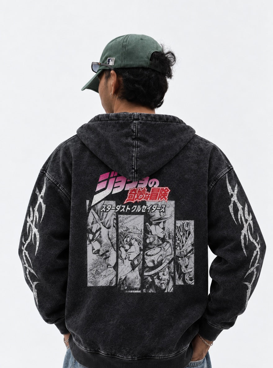 Stardust Crusaders – Hoodie – model shot | JoJo