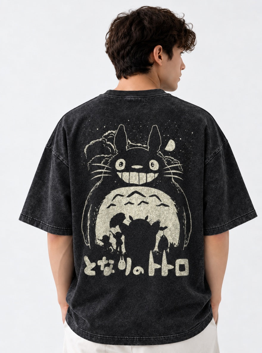 Totoro Moon – T-Shirt – model shot | Ghibli