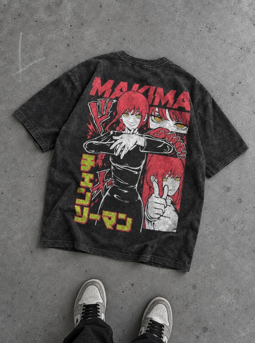 Makima Bang – T-Shirt – flat-lay | Chainsaw Man