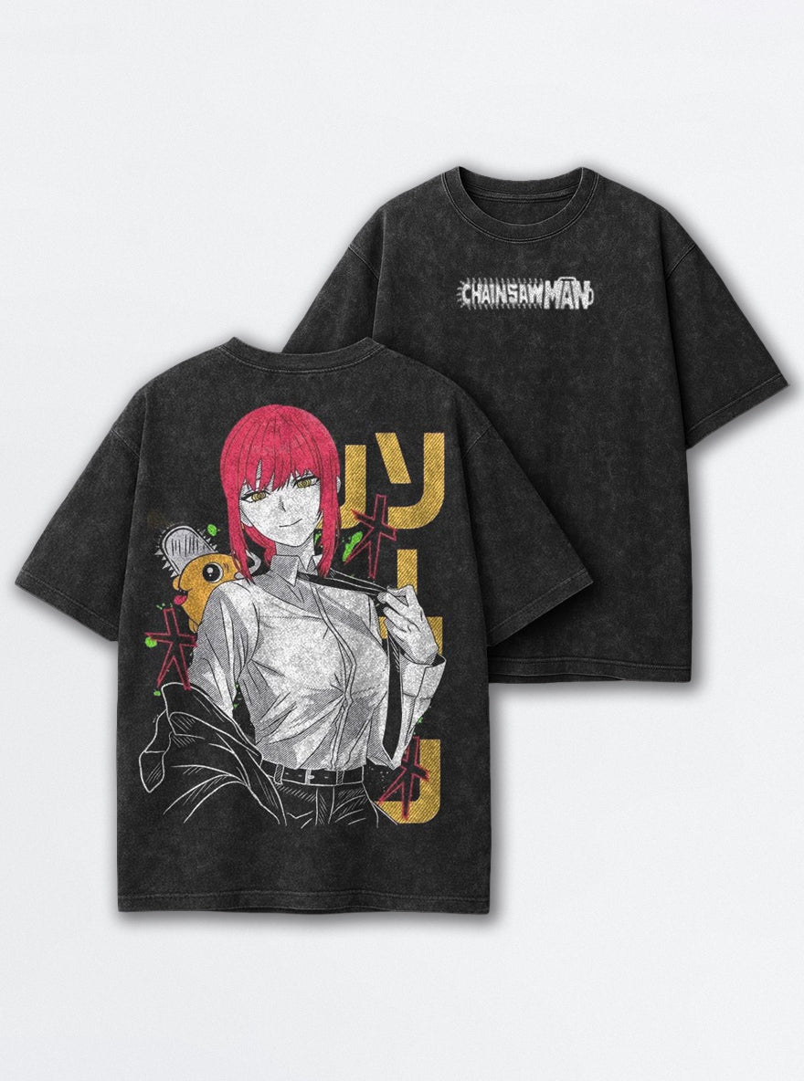Makima & Pochita – T-Shirt – mockup | Chainsaw Man