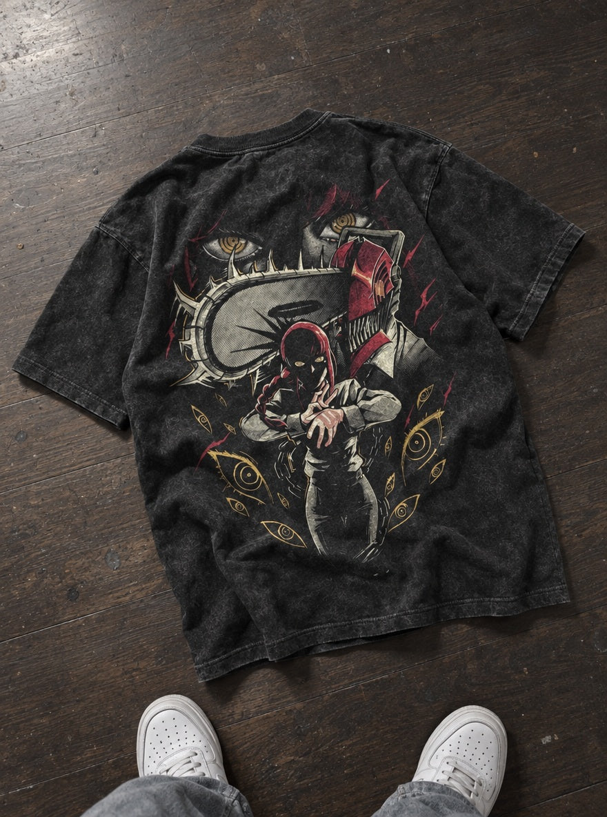 Makima's Leash – T-Shirt – flat-lay | Chainsaw Man