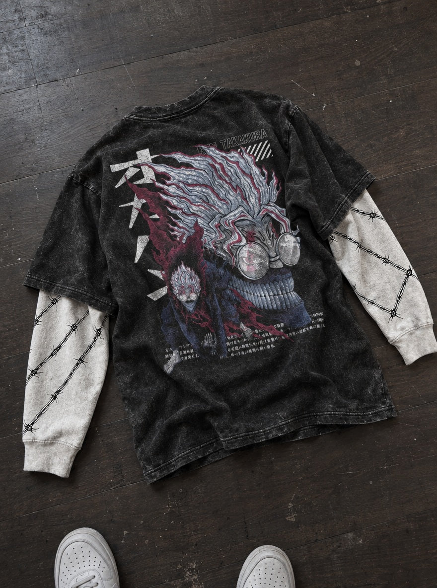 Okarun Unleashed – Double Sleeves – flat-lay | Dandadan