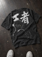 Akaza King – Black T-Shirt – flat-lay | Demon Slayer
