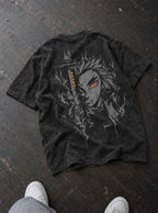 Rengoku Ember – Black T-Shirt – flat-lay | Demon Slayer