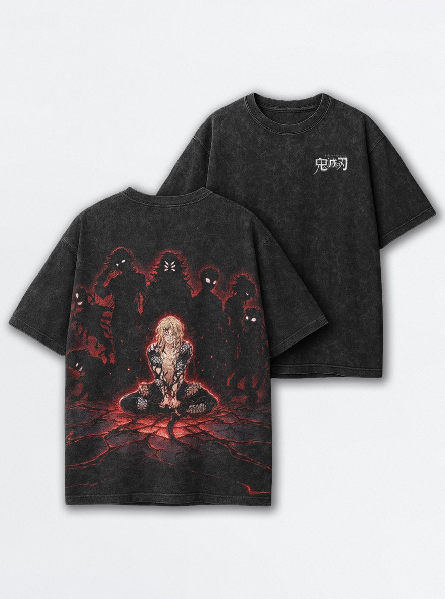 Muzan's Moons – Black T-Shirt – mockup | Demon Slayer