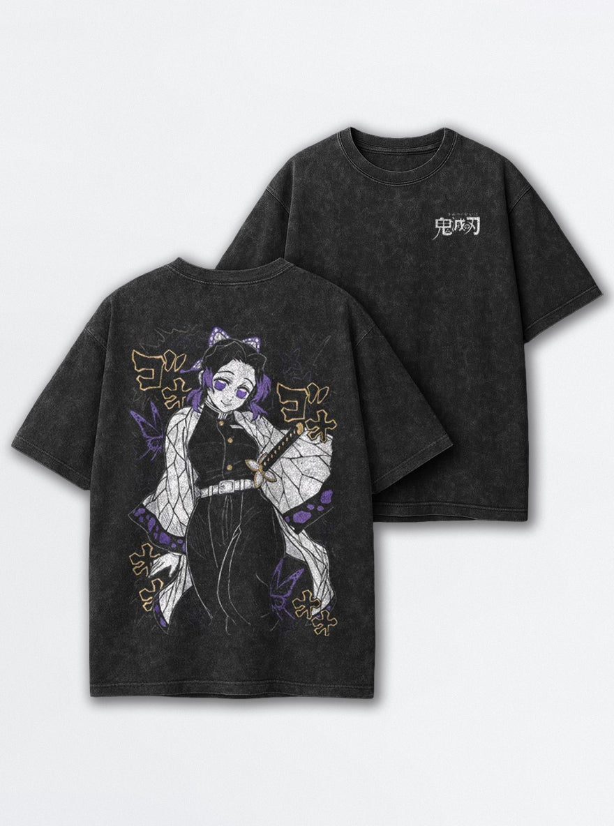 Insect Hashira – Black T-Shirt – mockup | Demon Slayer