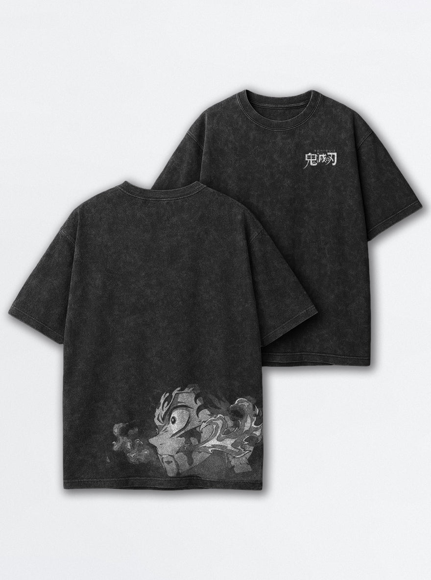 Smoke Fade – Black T-Shirt – mockup | Demon Slayer