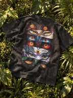 Demon Eyes – Black T-Shirt – flat-lay | Demon Slayer