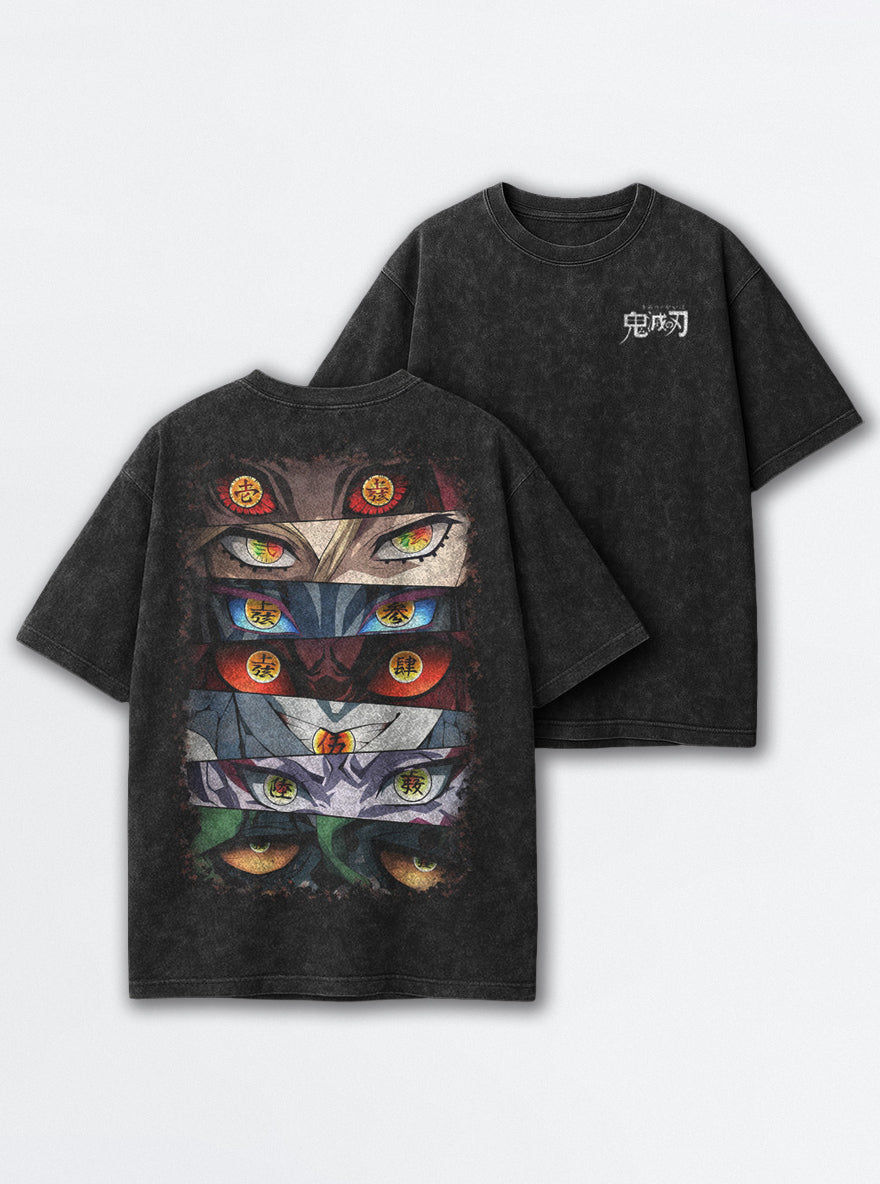 Demon Eyes – Black T-Shirt – mockup | Demon Slayer