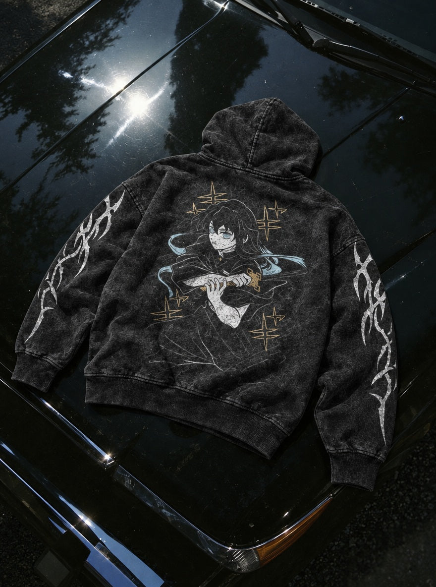 Muichiro Blade – Hoodie – flat-lay | Demon Slayer