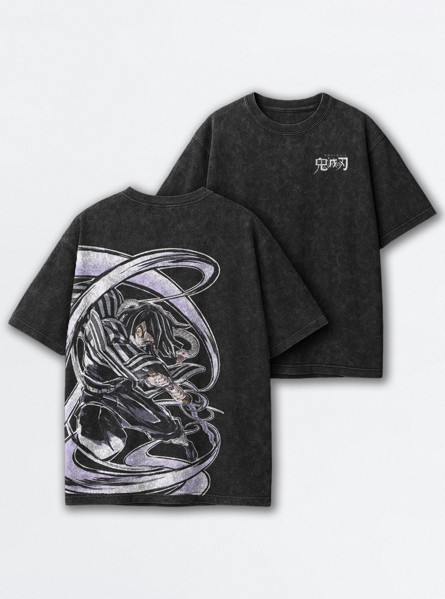 Serpent Hashira – Black T-Shirt – mockup | Demon Slayer
