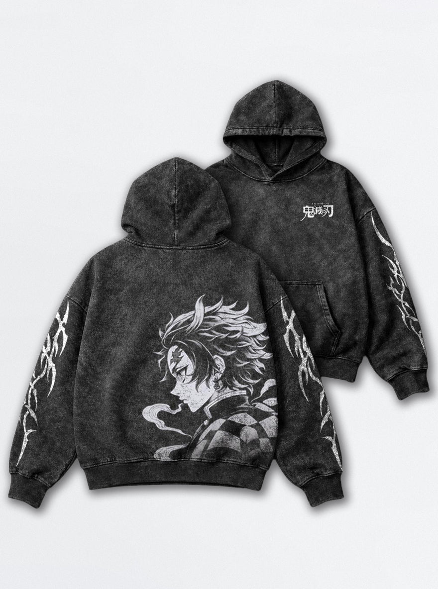 Tanjiro Resolve – Hoodie – mockup | Demon Slayer