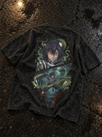 Obanai Serpent – Black T-Shirt – flat-lay | Demon Slayer