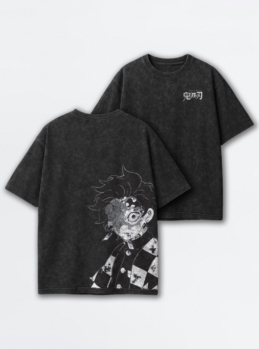 Demon Tanjiro – Black T-Shirt – mockup | Demon Slayer