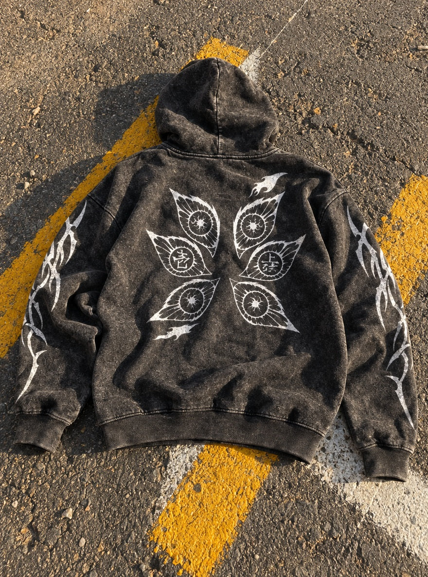Six Eyes – Hoodie – flat-lay | Demon Slayer