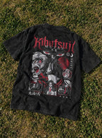 Kibutsuji Muzan – Black T-Shirt – flat-lay | Demon Slayer