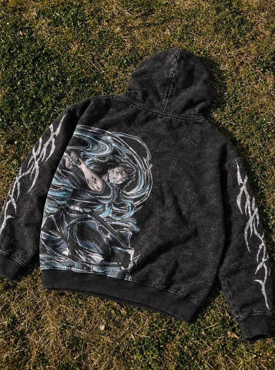 Muichiro Mist – Hoodie – flat-lay | Demon Slayer