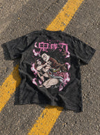 Nezuko Rage – Black T-Shirt – flat-lay | Demon Slayer