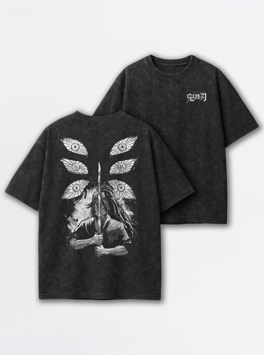 Kokushibo Eclipse – Black T-Shirt – mockup | Demon Slayer