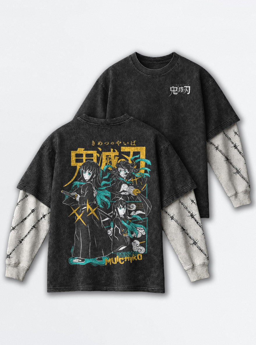 Silent Mist – Double Sleeves – mockup | Demon Slayer