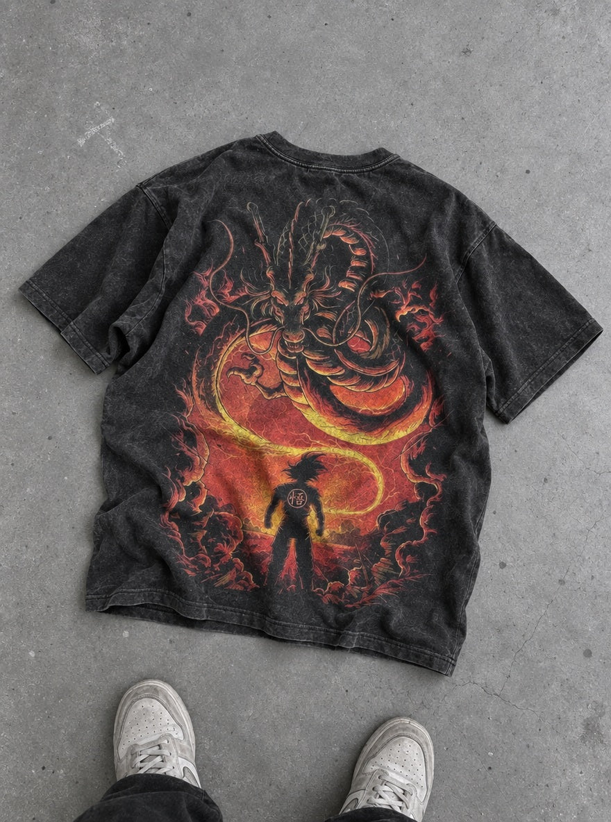Shenron Inferno – T-Shirt – flat-lay | Dragon Ball