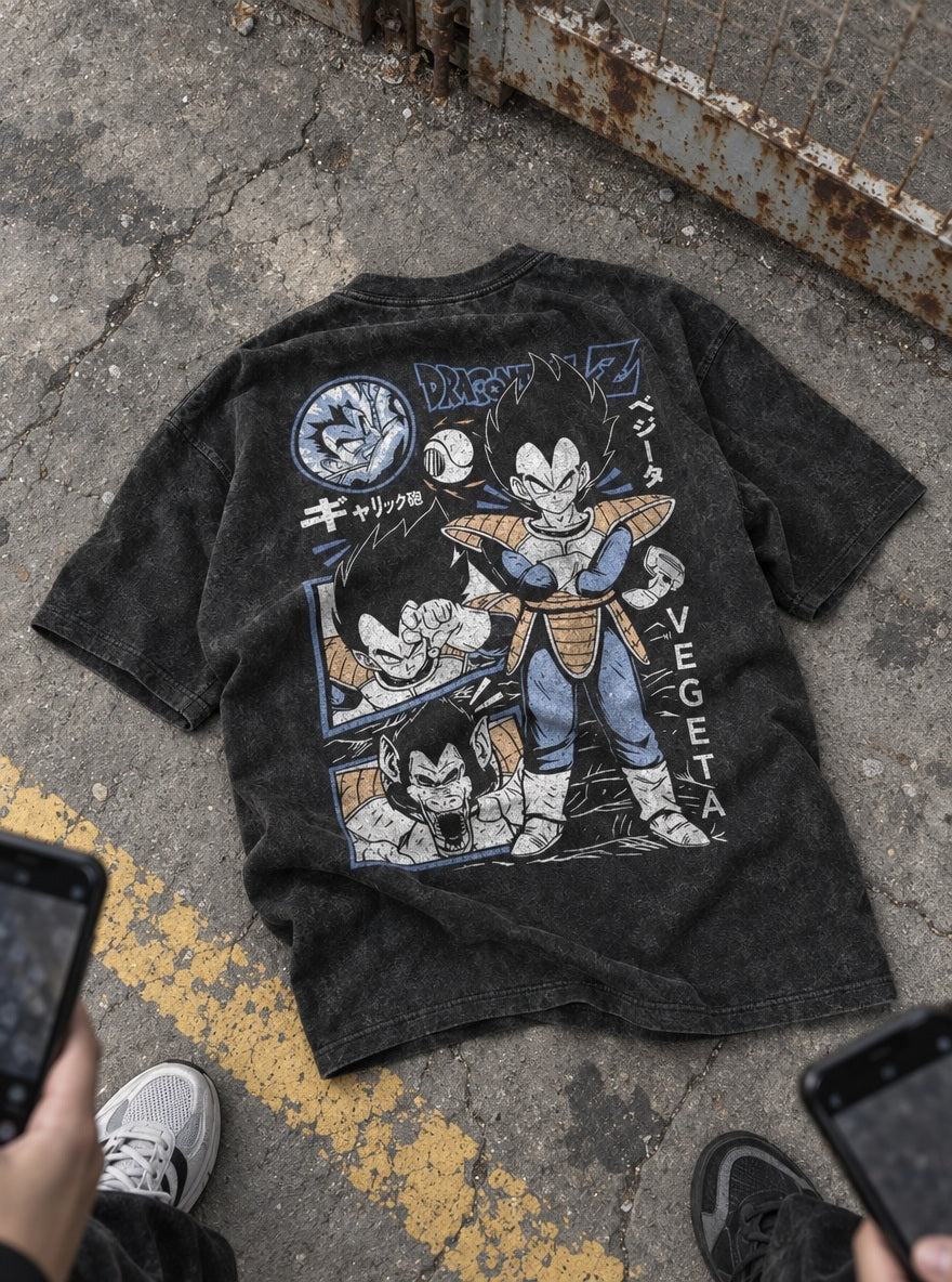 Vegeta Galick Gun – T-Shirt – flat-lay | Dragon Ball