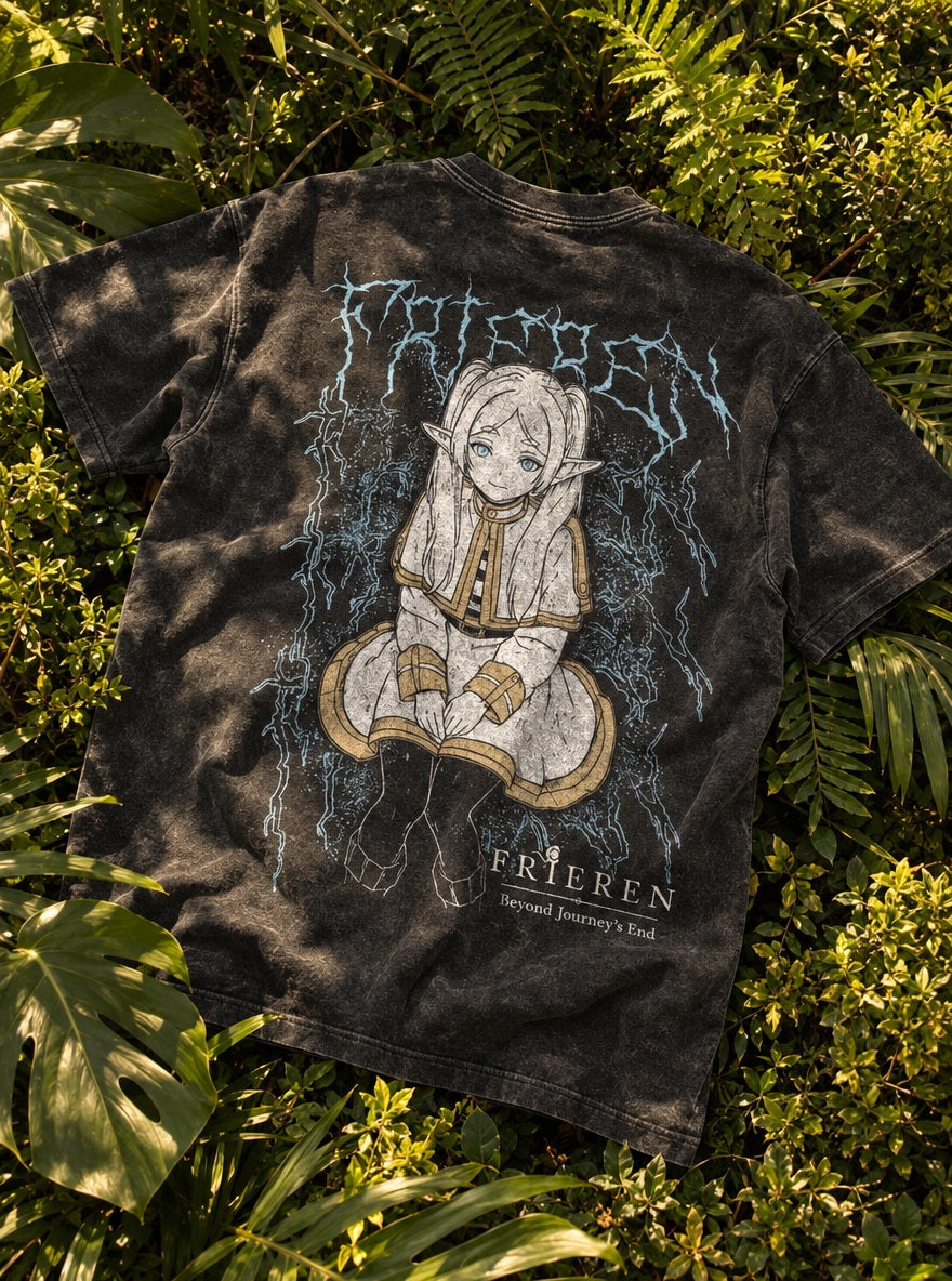 Frieren Ice Metal – T-Shirt – flat-lay | Frieren