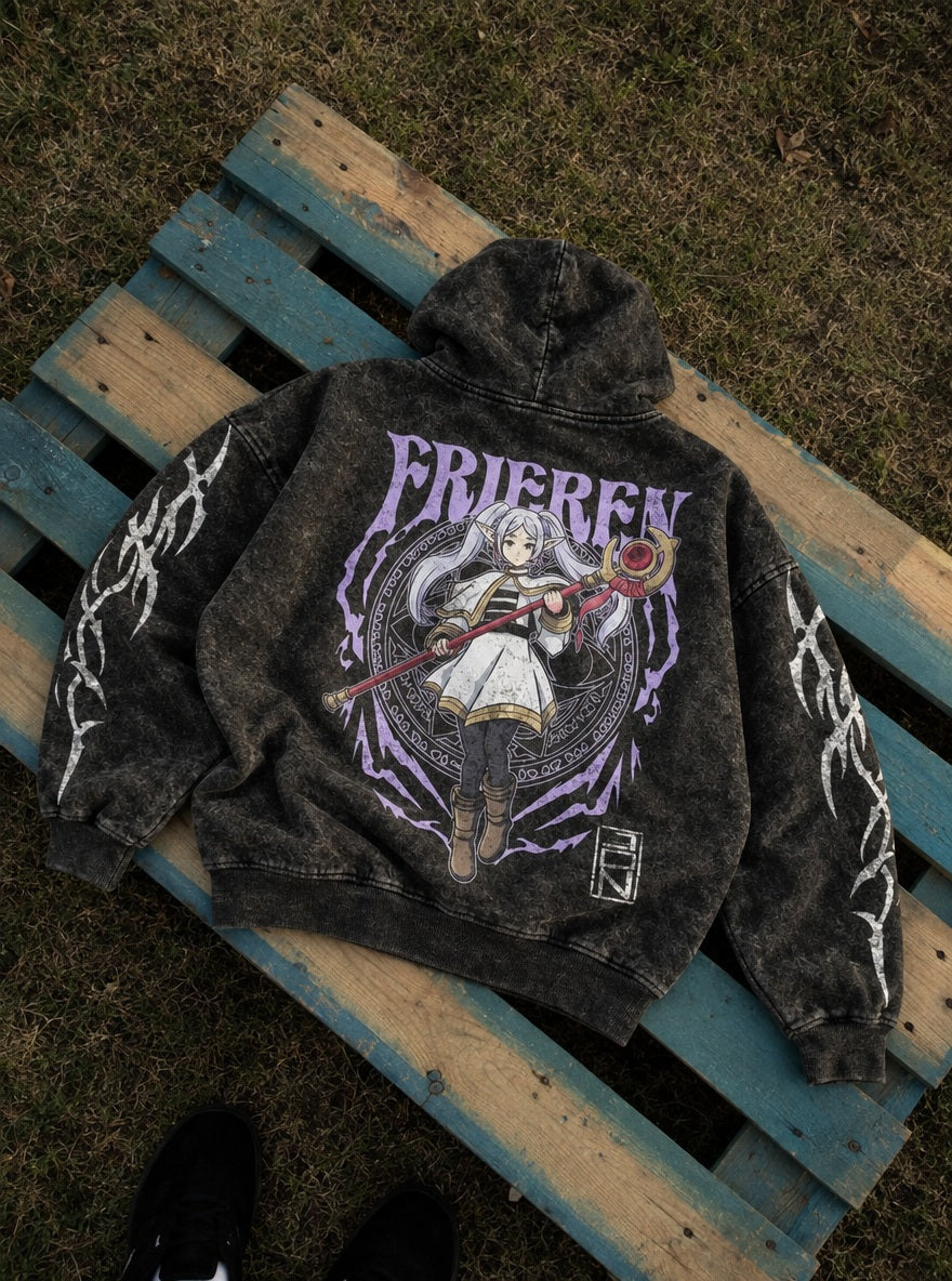 Frieren Magic Circle – Hoodie – flat-lay | Frieren