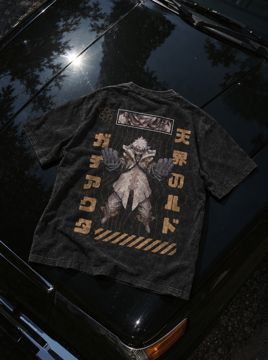 Rudo Gloves – T-Shirt – flat-lay | Gachiakuta