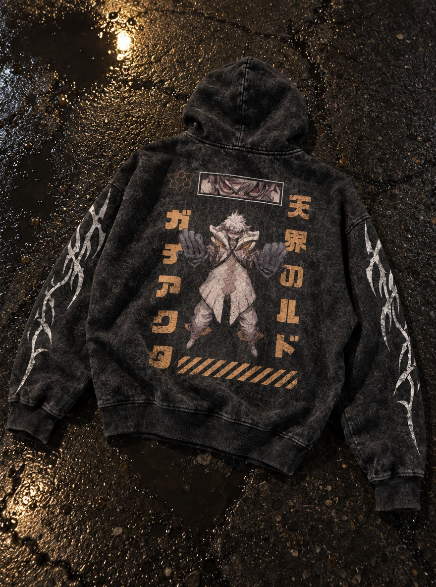 Rudo Gloves – Hoodie – flat-lay | Gachiakuta