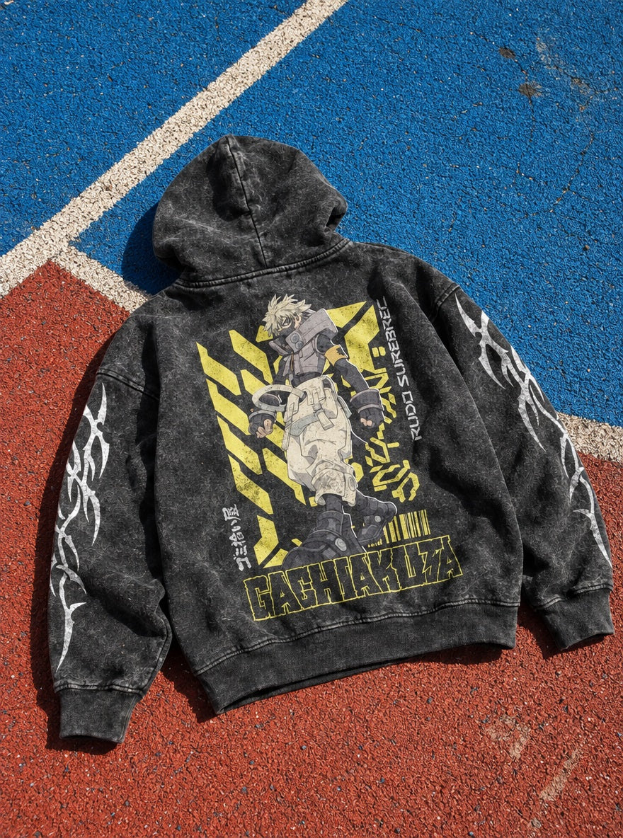 Rudo Hazard – Hoodie – flat-lay | Gachiakuta