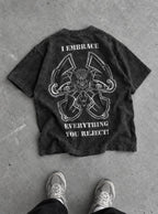 I Embrace Everything – T-Shirt – flat-lay | Gachiakuta