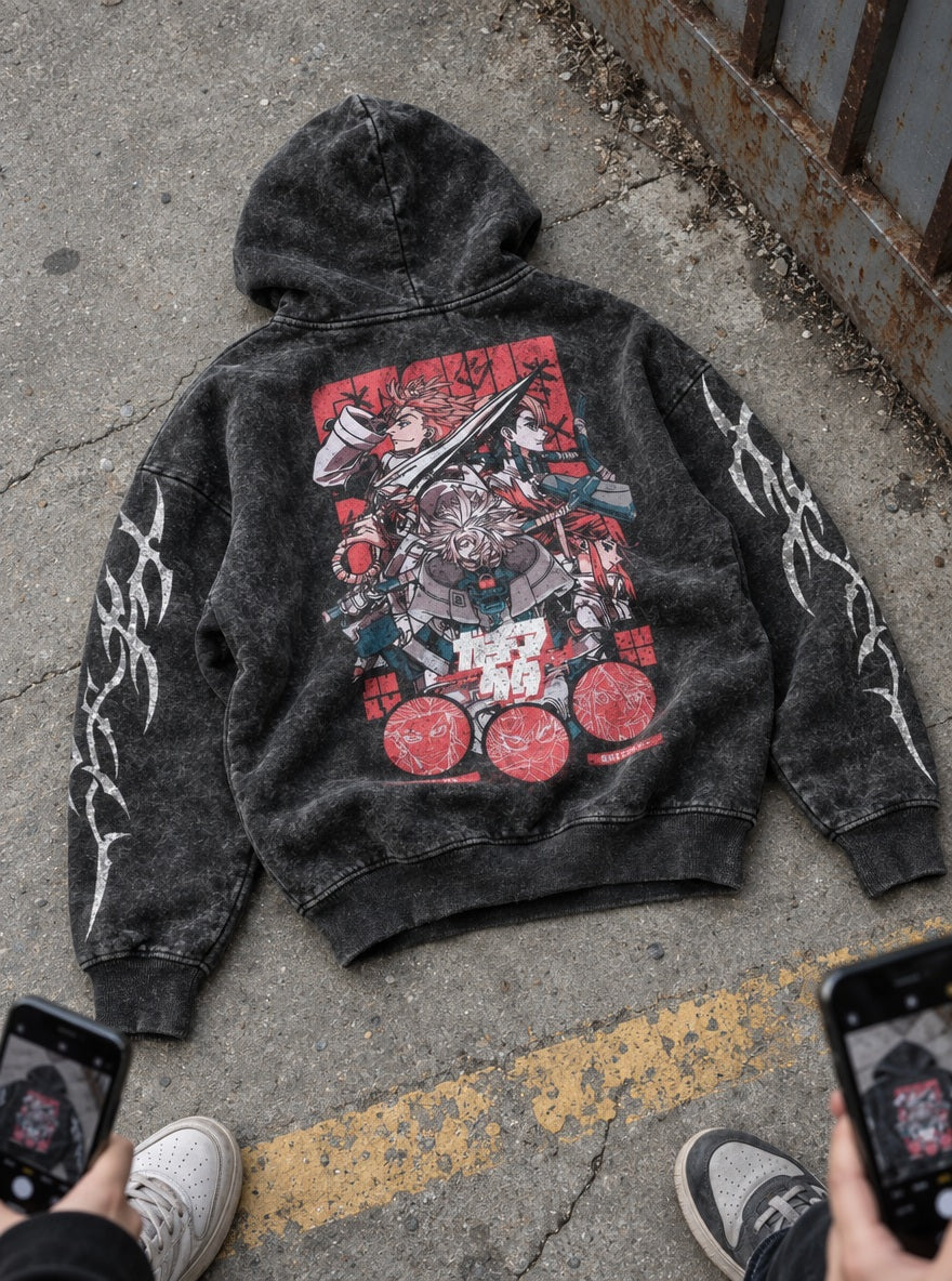 Cleaners Strike – Hoodie – flat-lay | Gachiakuta