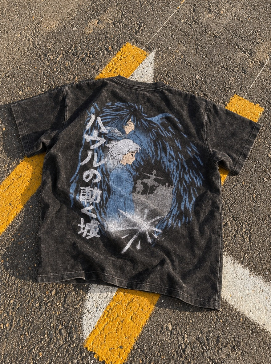 Howl's Sky Walk – T-Shirt – flat-lay | Ghibli