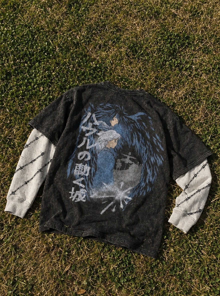 Howl's Sky Walk – Double Sleeves – flat-lay | Ghibli
