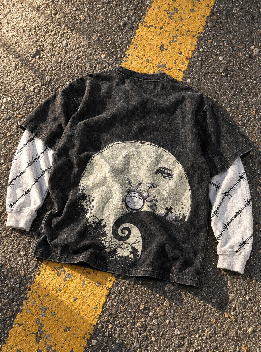 Totoro Spiral Hill – Double Sleeves – flat-lay | Ghibli
