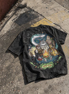 Calcifer Campfire – T-Shirt – flat-lay | Ghibli