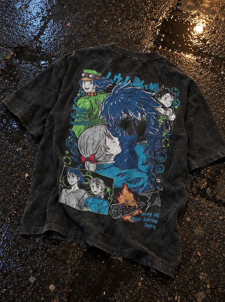 Howl & Sophie – T-Shirt – flat-lay | Ghibli