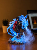 Giyu Tomioka Water Dragon Mist Diffuser Figure – lit with mist in a daylight room | Demon Slayer
