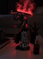 Guts Berserker Armor Mist Diffuser Figure – glowing with mist at night | Berserk