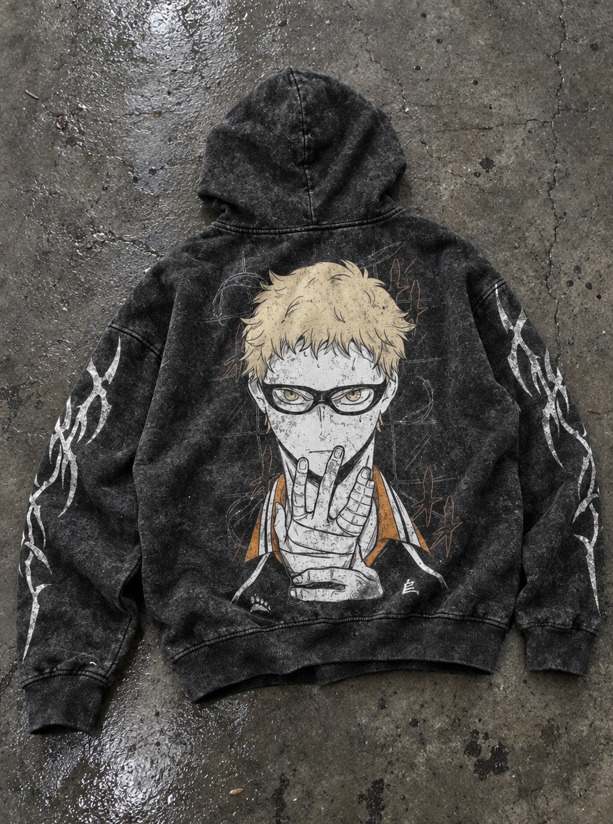Tsukishima Glare – Hoodie – flat-lay | Haikyuu