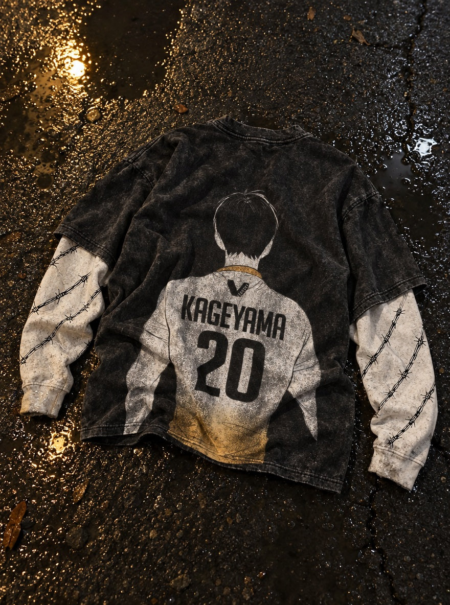 Kageyama Number 20 – Double Sleeves – flat-lay | Haikyuu