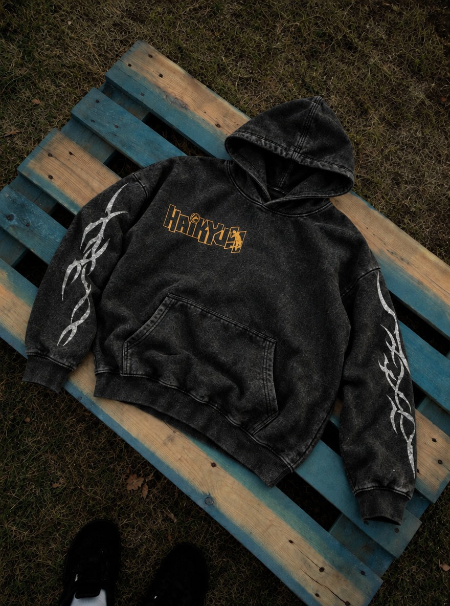 Volleyball Logo – Hoodie – flat-lay | Haikyuu