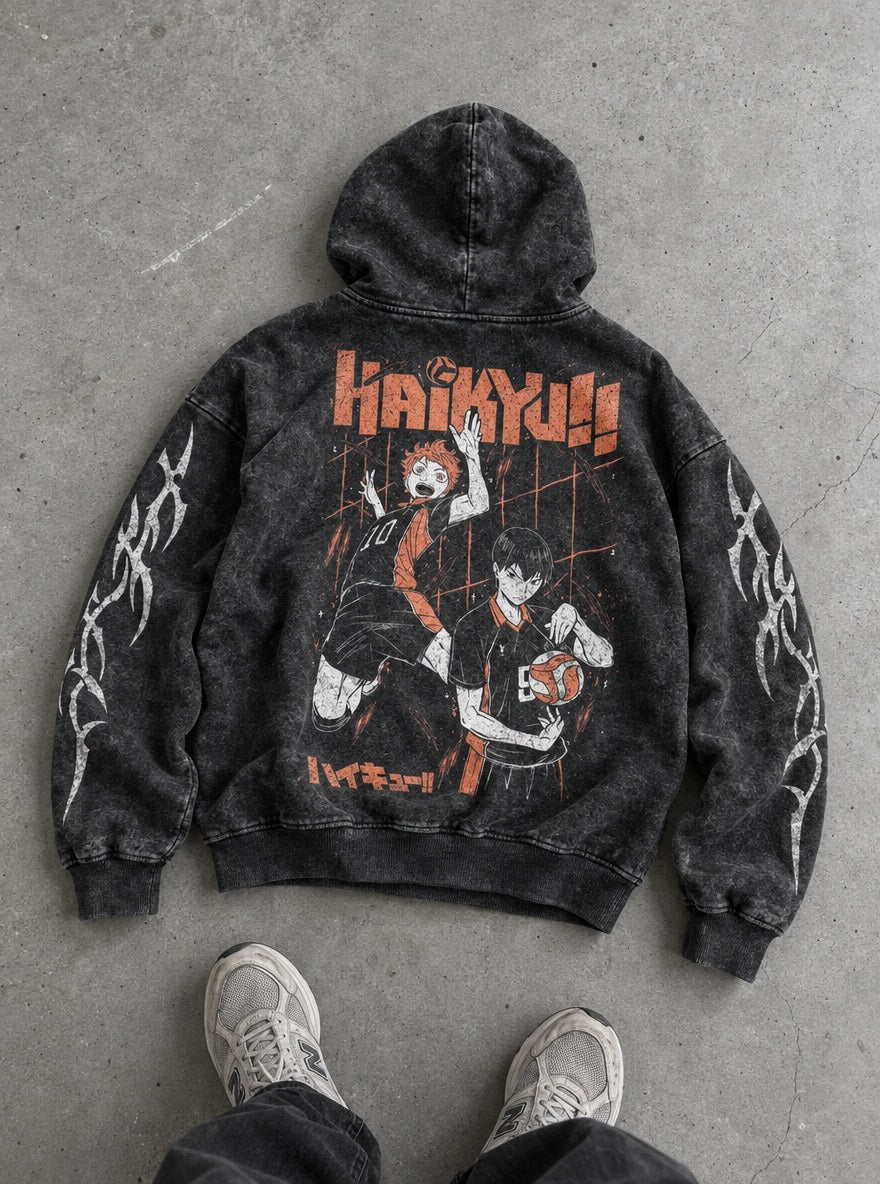 Hinata & Kageyama – Hoodie – flat-lay | Haikyuu