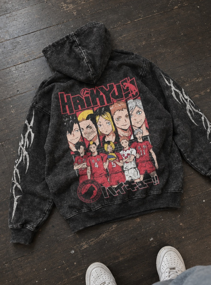 Nekoma Team – Hoodie – flat-lay | Haikyuu