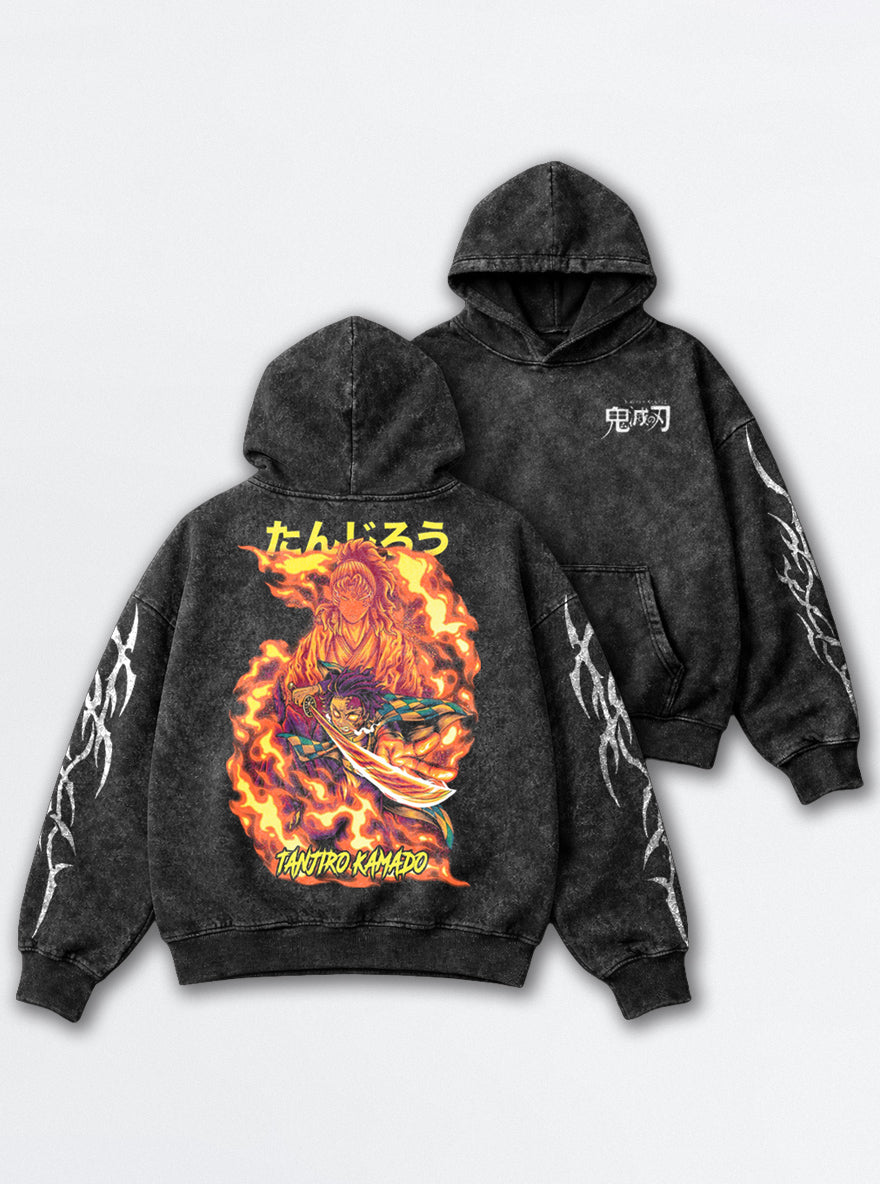 Flame Bond – Hoodie – mockup | Demon Slayer