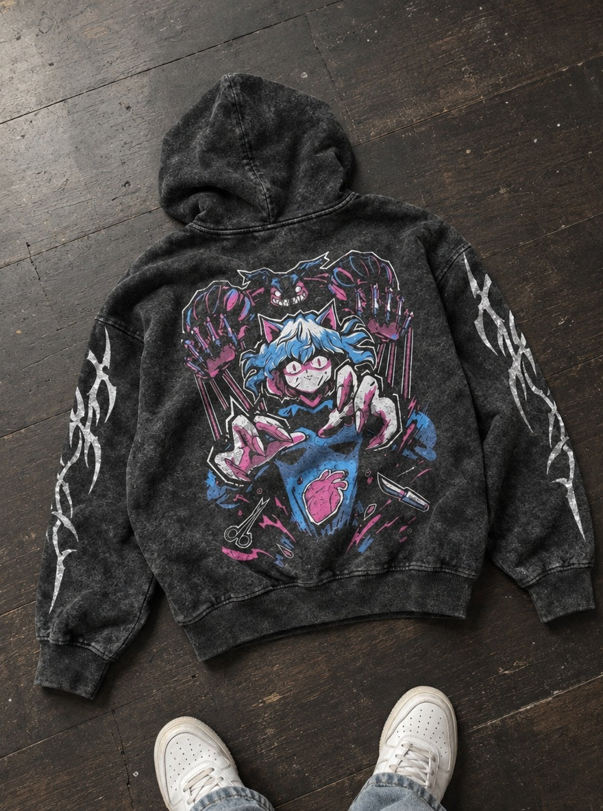 Neferpitou Surgeon – Hoodie – flat-lay | Hunter x Hunter