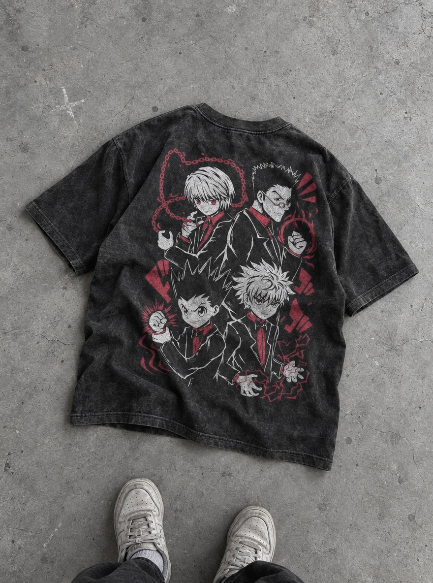 Main Four Suits – T-Shirt – flat-lay | Hunter x Hunter